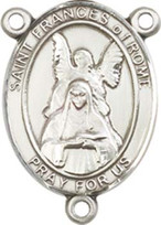 St. Frances of Rome - .75" Oval - Sterling Silver Centerpiece